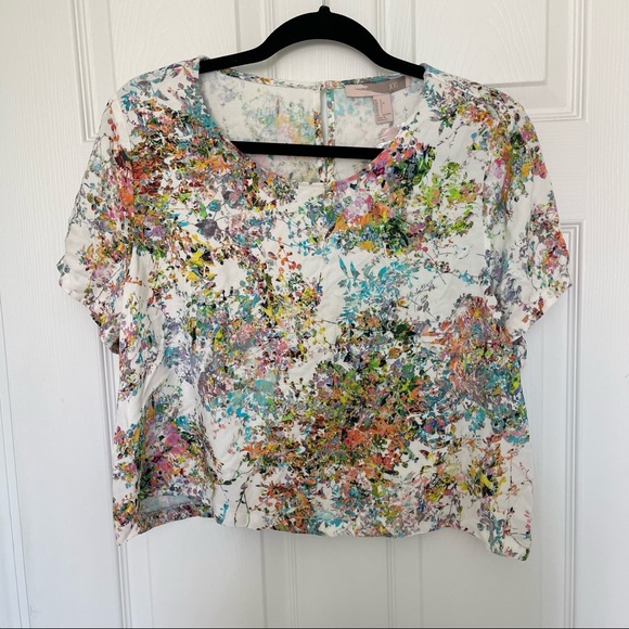 Colorful cropped blouse - Picture 1 of 3